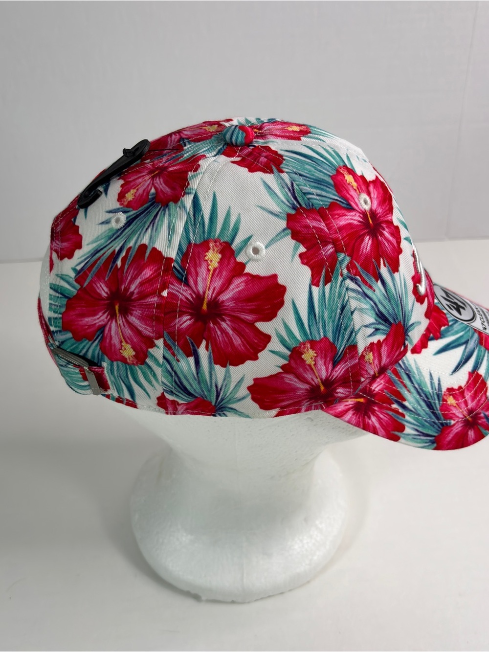 47 Clean Up Atlanta Braves MLB Women’s White Pink Flowers Hat Cap Adj Tropical - Picture 3 of 11